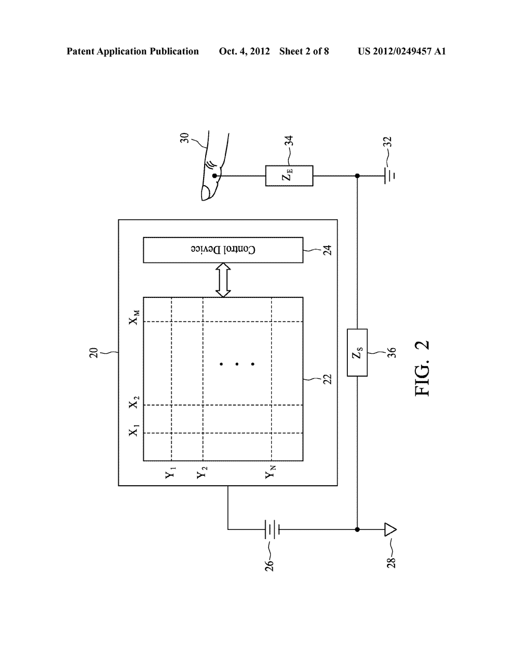 UNGROUNDED TOUCH-SENSING INPUT DEVICE AND CONTROL DEVICE THEREOF - diagram, schematic, and image 03