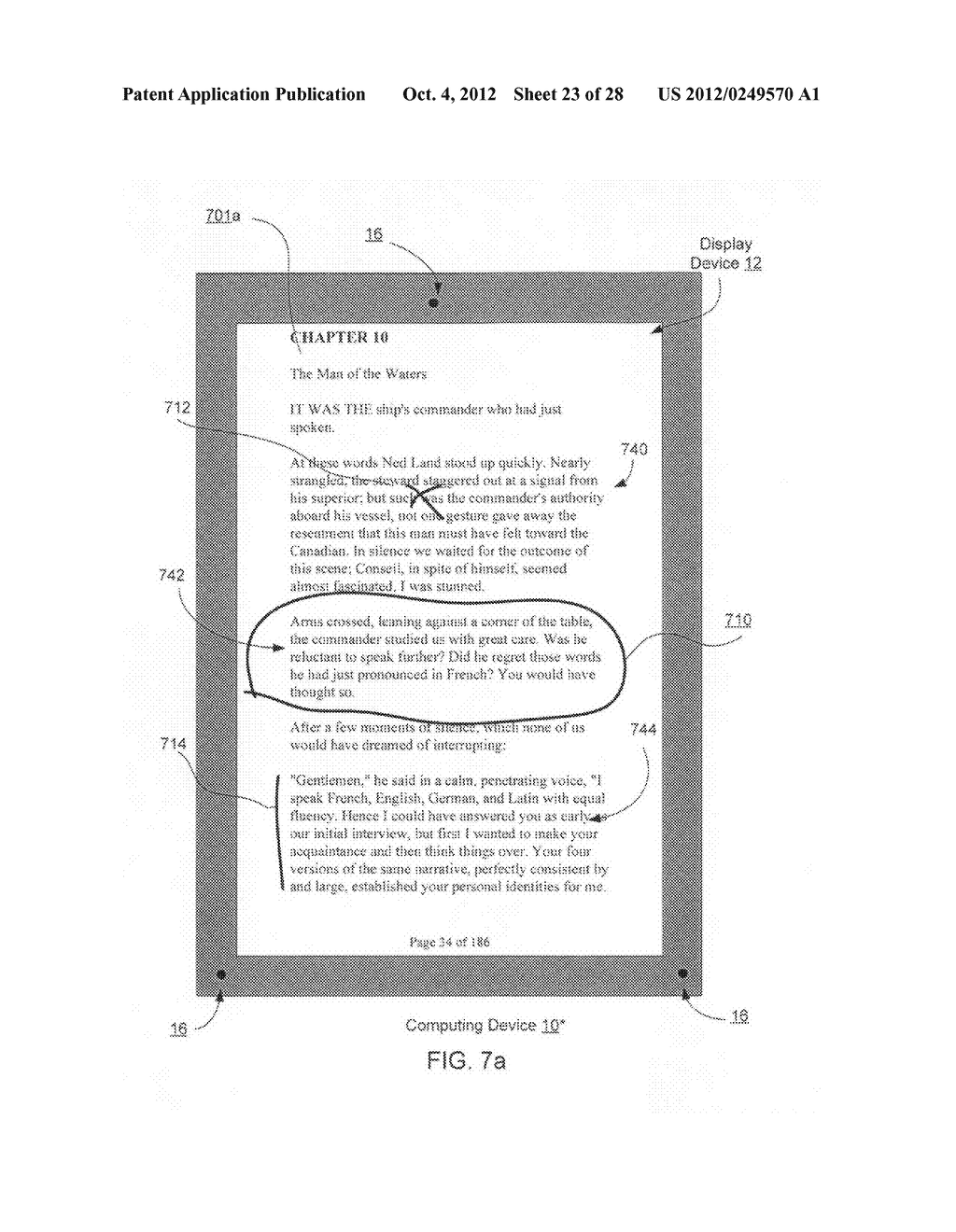 Highlighting in response to determining device transfer - diagram, schematic, and image 24