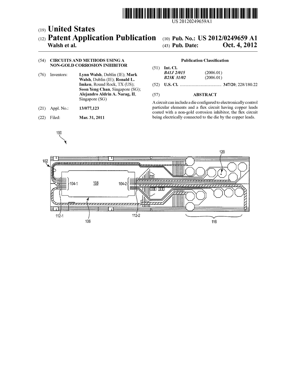 CIRCUITS AND METHODS USING A NON-GOLD CORROSION INHIBITOR - diagram, schematic, and image 01