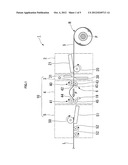 ADHESIVE LABEL ISSUING DEVICE AND PRINTER diagram and image