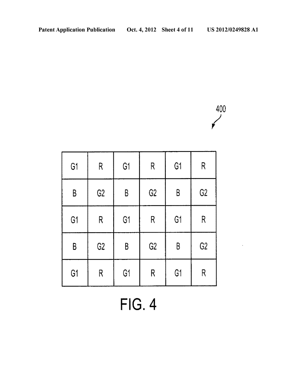 APPARATAUS AND METHOD OF AUTOMATIC COLOR SHADING REMOVAL IN CMOS IMAGE     SENSORS - diagram, schematic, and image 05