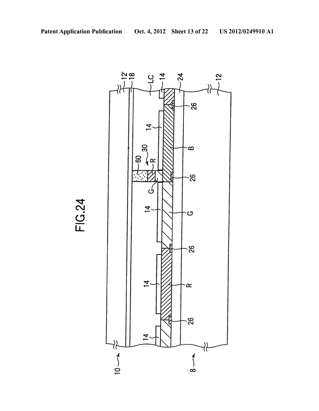 SUBSTRATE FOR LIQUID CRYSTAL DISPLAY, LIQUID CRYSTAL DISPLAY HAVING THE     SAME AND METHOD OF MANUFACTURING THE SAME - diagram, schematic, and image 14