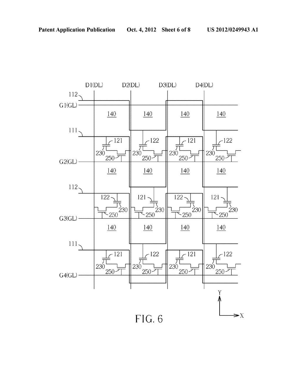 PIXEL ARRAY OF FRINGE FIELD SWITCHING LIQUID CRYSTAL DISPLAY PANEL AND     DRIVING METHOD THEREOF - diagram, schematic, and image 07