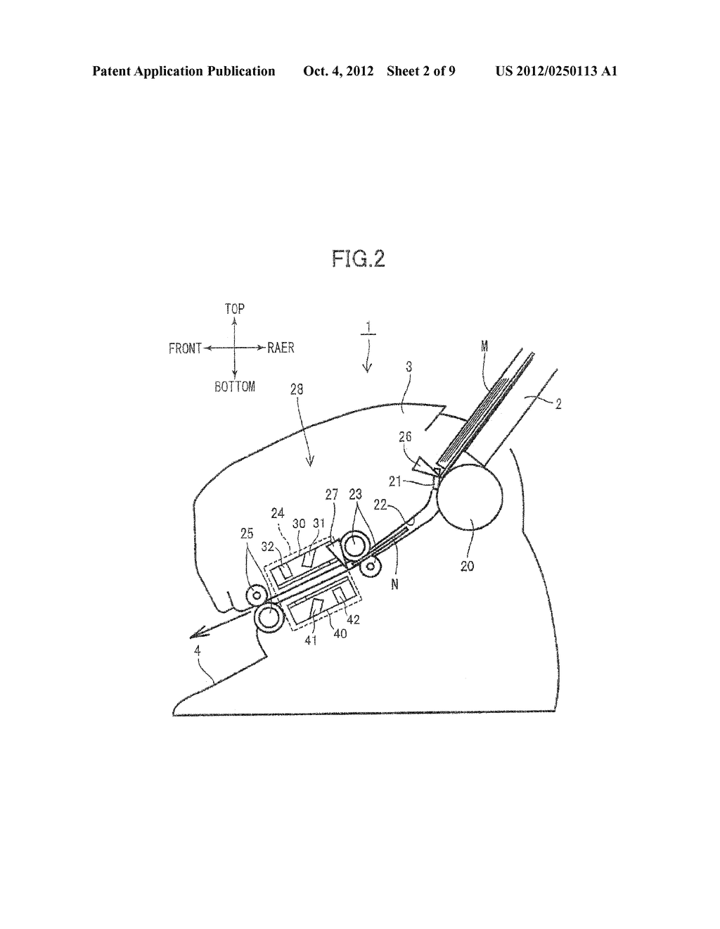 IMAGE PROCESSING DEVICE HAVING SHEET CONVEYING MECHANISM - diagram, schematic, and image 03