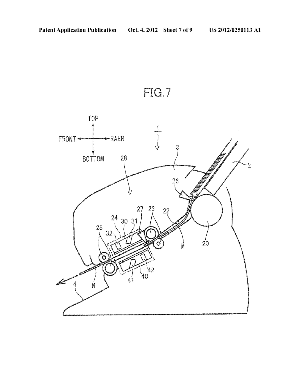 IMAGE PROCESSING DEVICE HAVING SHEET CONVEYING MECHANISM - diagram, schematic, and image 08