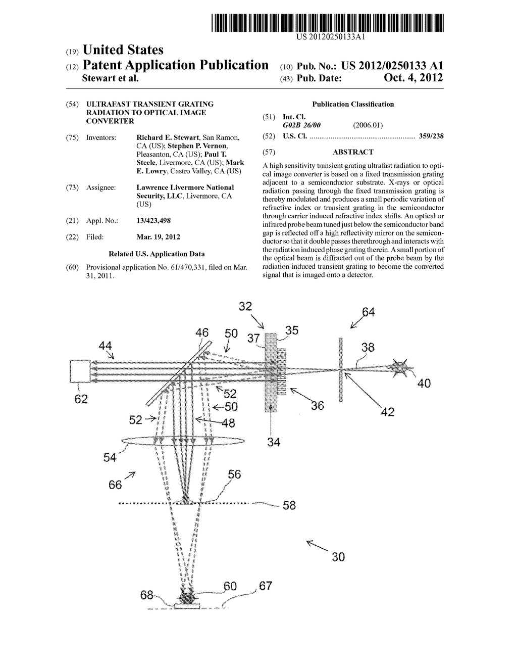 Ultrafast Transient Grating Radiation to Optical Image Converter - diagram, schematic, and image 01