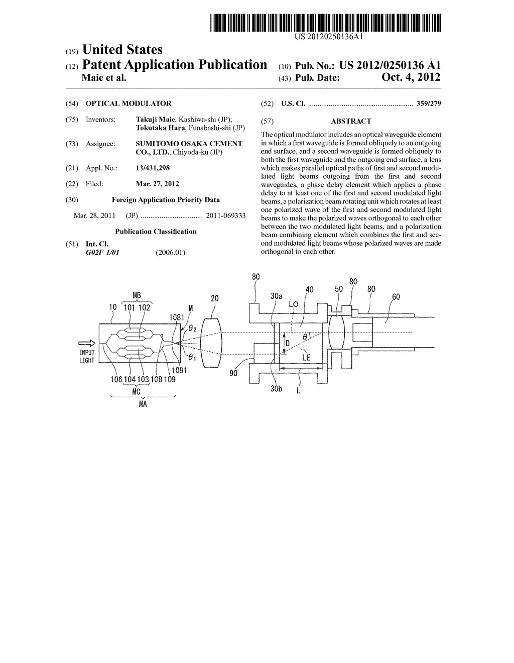 OPTICAL MODULATOR - diagram, schematic, and image 01