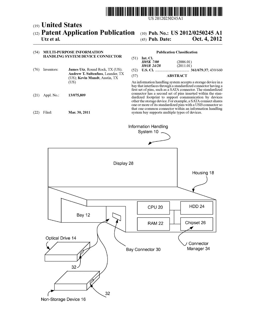 MULTI-PURPOSE INFORMATION HANDLING SYSTEM DEVICE CONNECTOR - diagram, schematic, and image 01