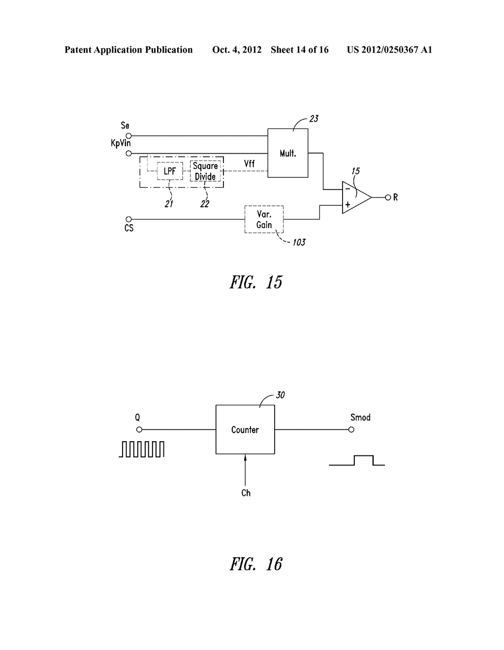 CONTROL DEVICE OF THE SWITCHING FREQUENCY OF A QUASI-RESONANT SWITCHING     CONVERTER AND RELATED CONTROL METHOD - diagram, schematic, and image 15