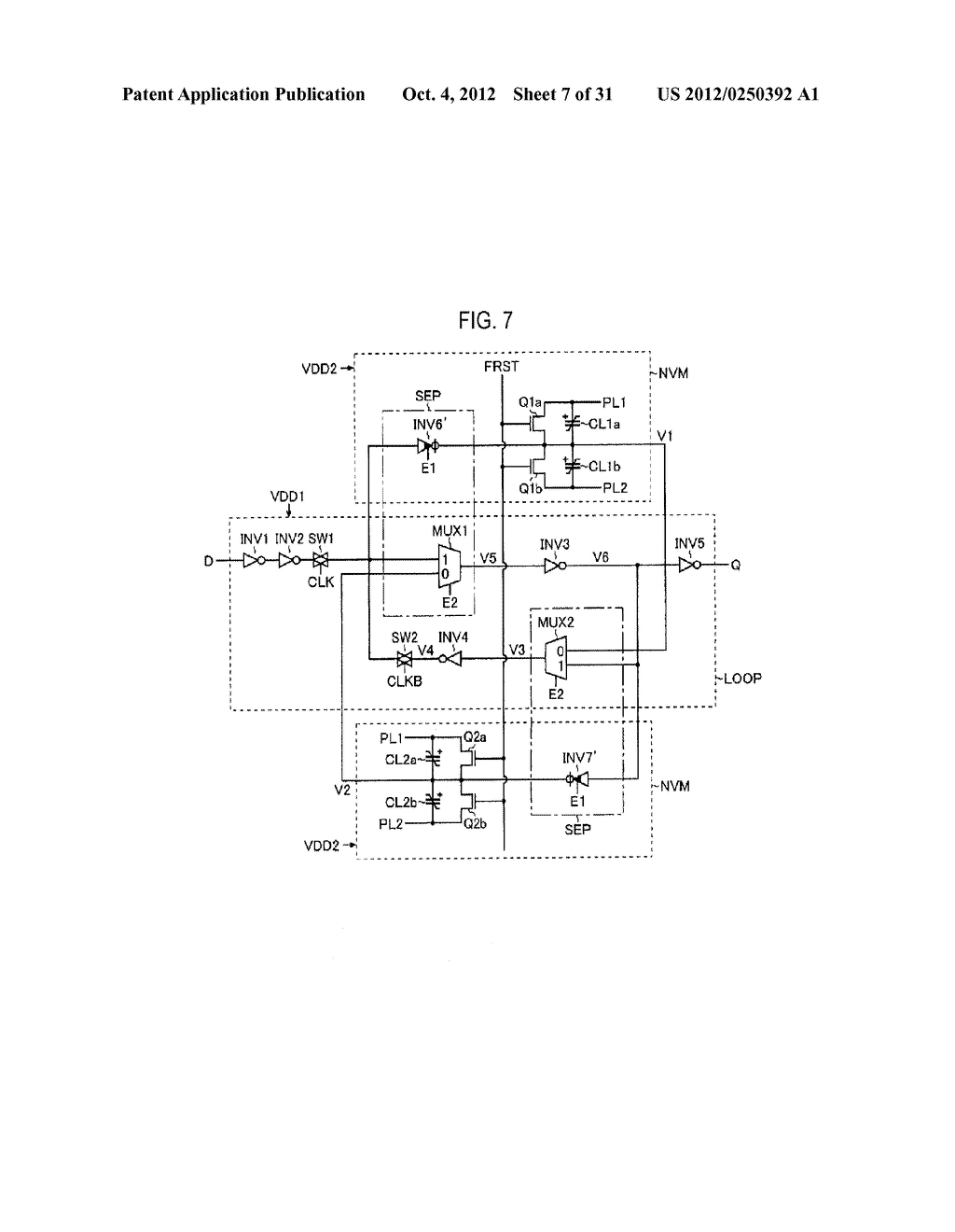DATA HOLDING DEVICE AND LOGIC OPERATION CIRCUIT USING THE SAME - diagram, schematic, and image 08