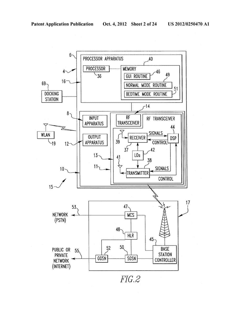 Electronic Device and Method Providing Improved Indication that an Alarm     Clock is in an on Condition - diagram, schematic, and image 03