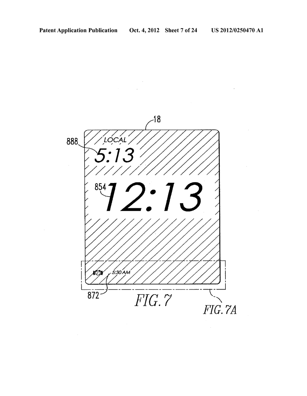 Electronic Device and Method Providing Improved Indication that an Alarm     Clock is in an on Condition - diagram, schematic, and image 08