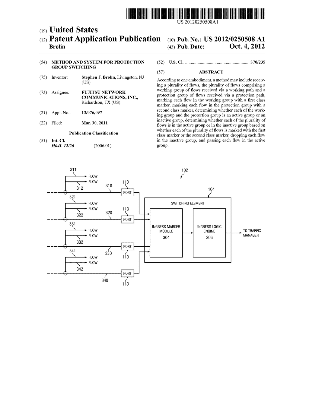 Method and System for Protection Group Switching - diagram, schematic, and image 01