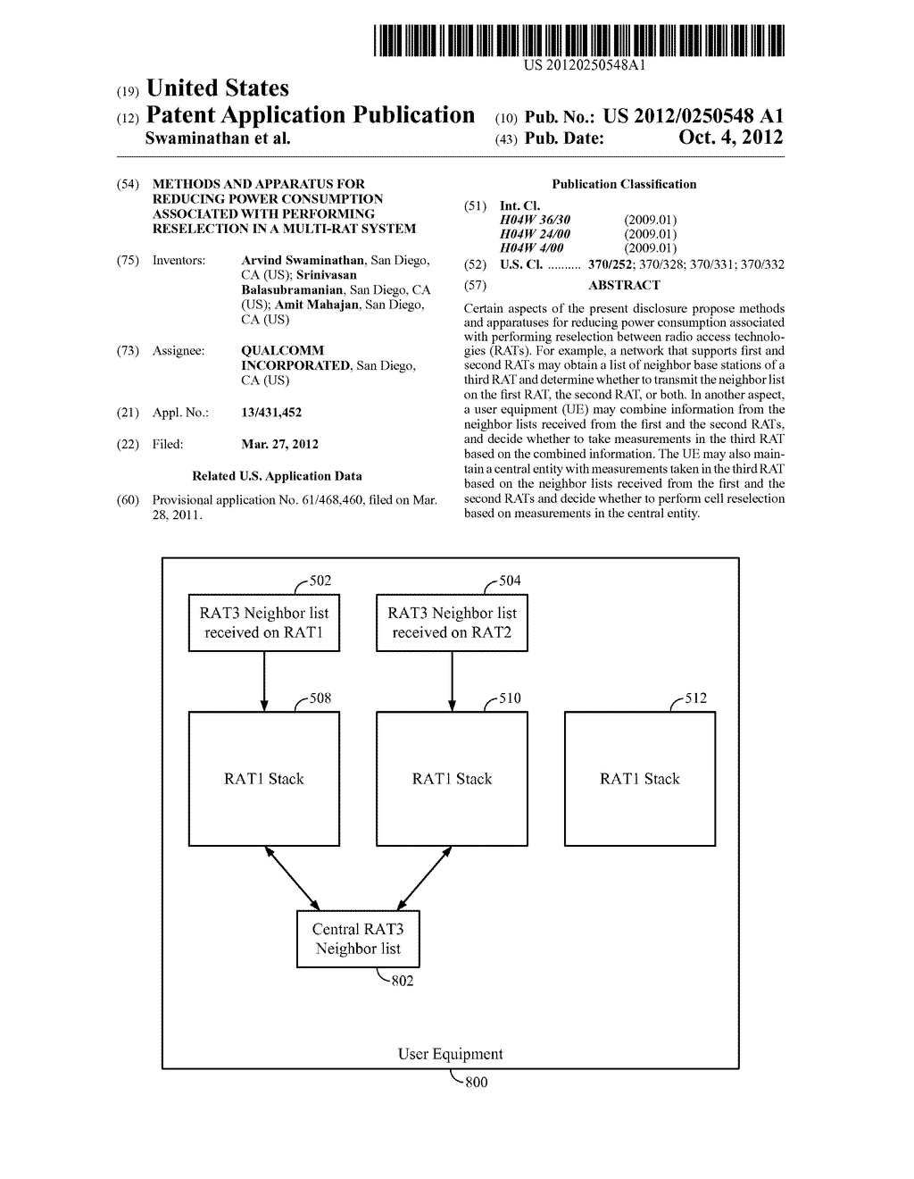 METHODS AND APPARATUS FOR REDUCING POWER CONSUMPTION ASSOCIATED WITH     PERFORMING RESELECTION IN A MULTI-RAT SYSTEM - diagram, schematic, and image 01