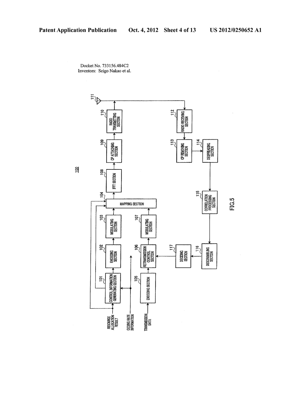 RADIO COMMUNICATION DEVICE AND CONSTELLATION CONTROL METHOD - diagram, schematic, and image 05