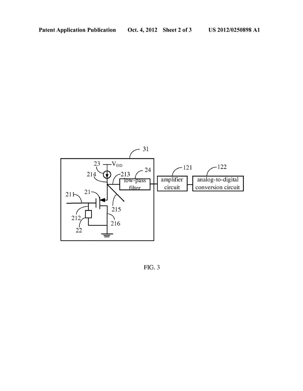 Processing Chip for a Digital Microphone and related Input Circuit and a     Digital Microphone - diagram, schematic, and image 03