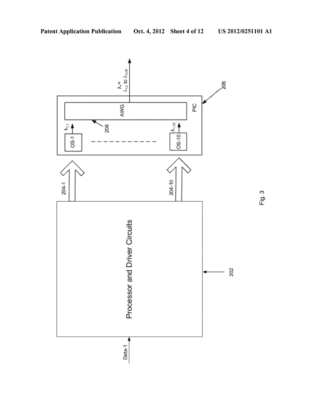 Apparatus to Control Carrier Spacing in a Multi-Carrier Optical     Transmitter - diagram, schematic, and image 05