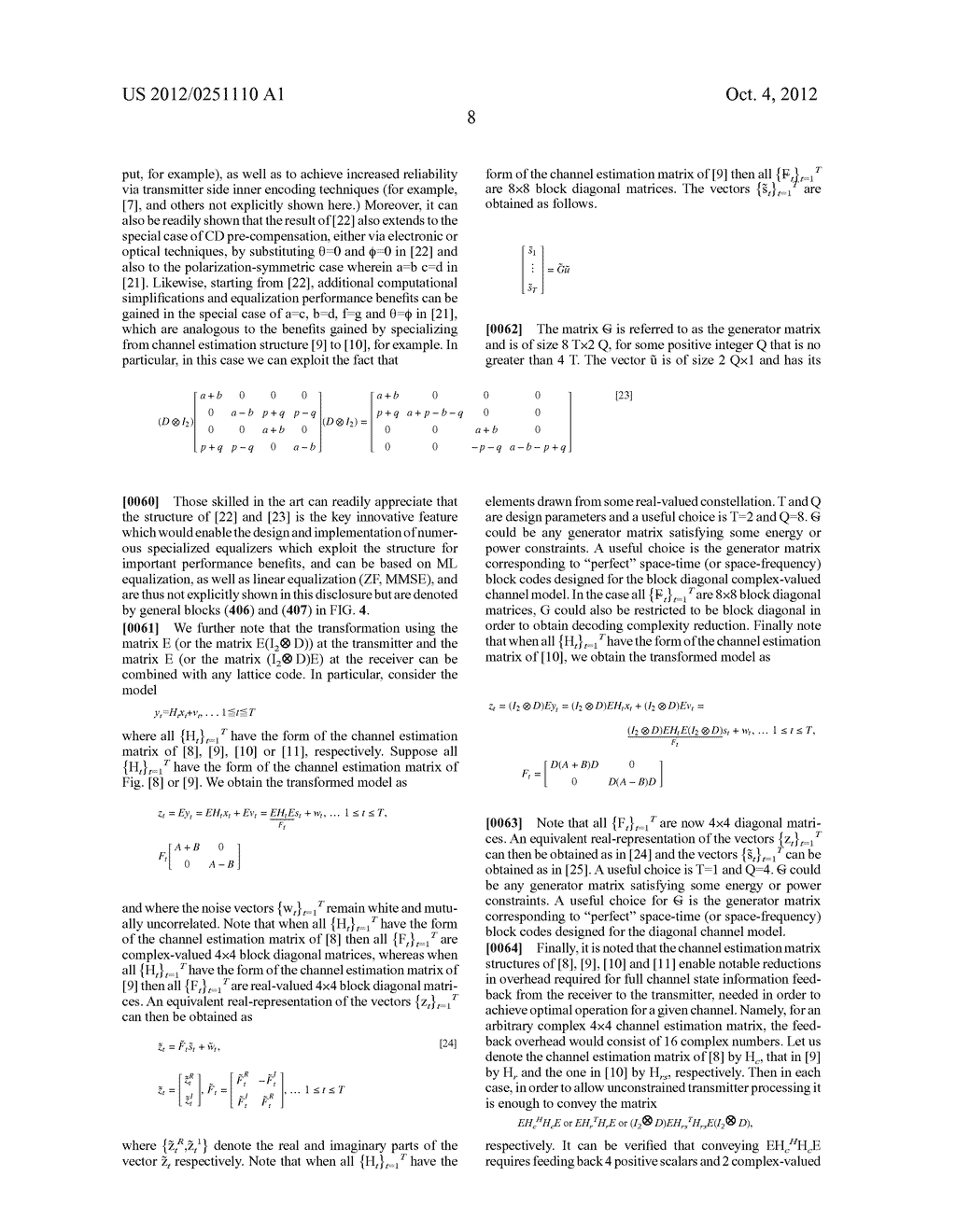 COMPUTATIONALLY-EFFICIENT EQUALIZATION IN POLMUX OFDM TRANSMISSION WITH     DIRECT-DETECTION VIA JOINT TRANSMITTER AND RECEIVER PROCESSING - diagram, schematic, and image 16