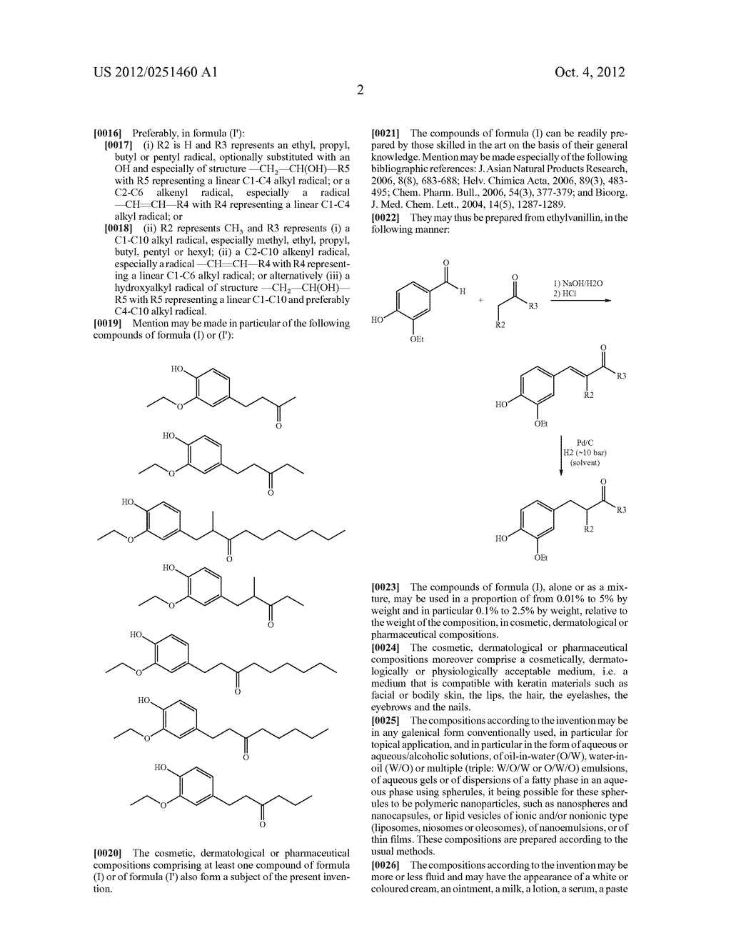 USE OF VANILLIN DERIVATIVES AS A PRESERVATIVE, PRESERVATION METHOD,     COMPOUNDS, AND COMPOSITION - diagram, schematic, and image 03