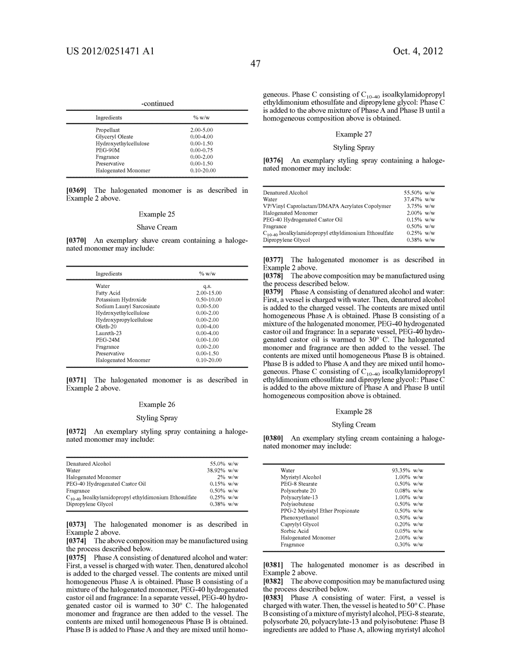 HAIR CARE COMPOSITIONS AND METHODS OF TREATING HAIR USING SAME - diagram, schematic, and image 48