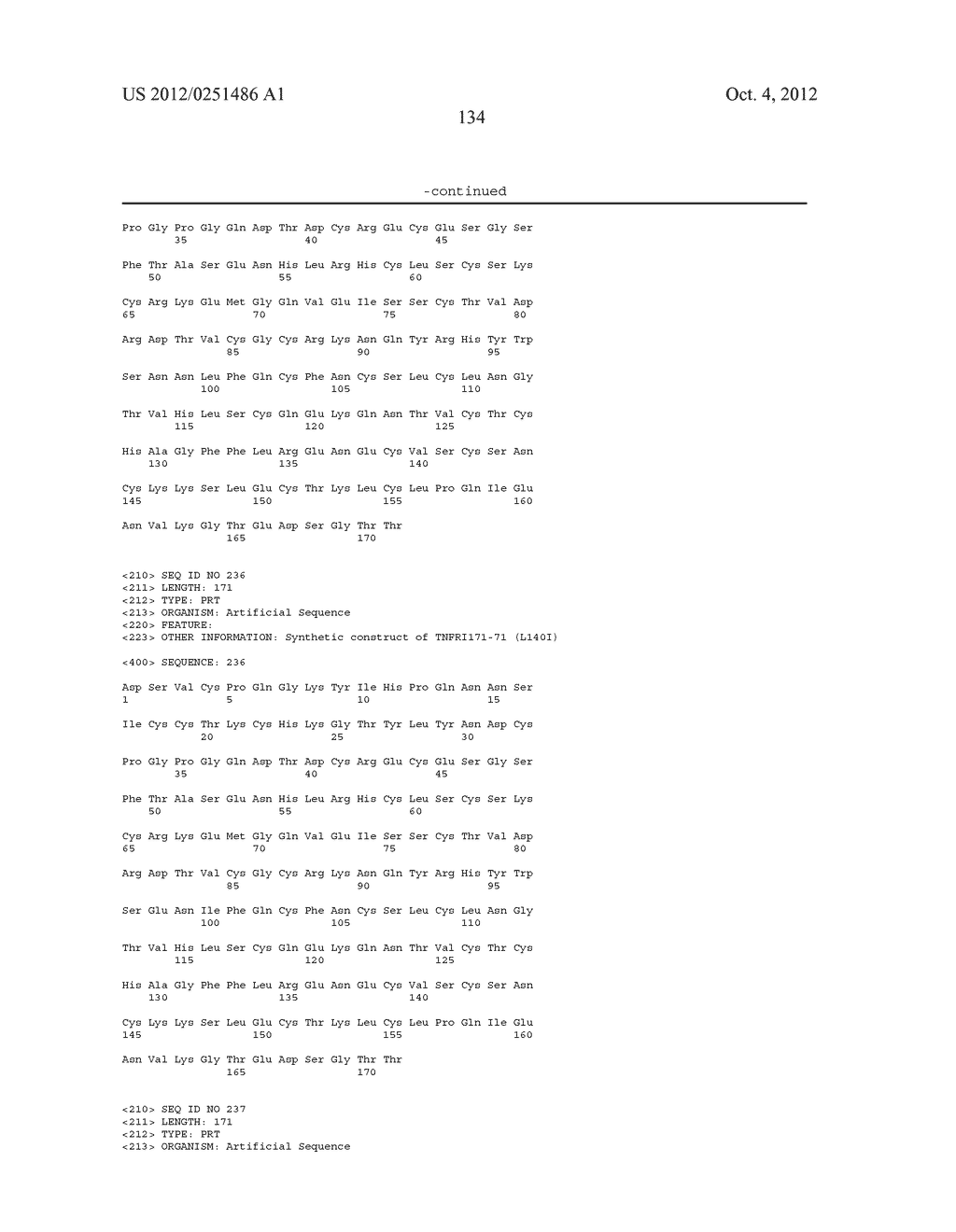 MODIFIED HUMAN TUMOR NECROSIS FACTOR RECEPTOR-1 POLYPEPTIDE OR FRAGMENT     THEREOF, AND METHOD FOR PREPARING SAME - diagram, schematic, and image 144