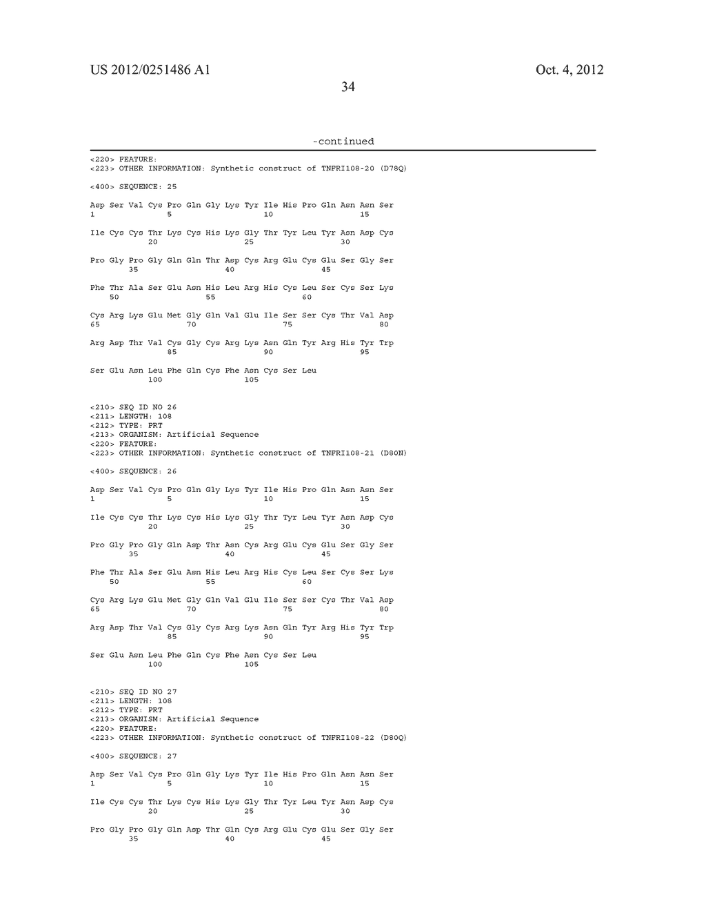 MODIFIED HUMAN TUMOR NECROSIS FACTOR RECEPTOR-1 POLYPEPTIDE OR FRAGMENT     THEREOF, AND METHOD FOR PREPARING SAME - diagram, schematic, and image 44