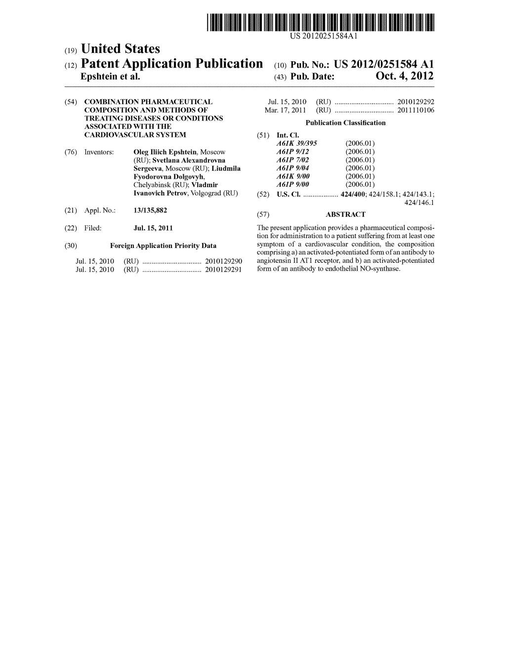 Combination pharmaceutical composition and methods of treating diseases or     conditions associated with the cardiovascular system - diagram, schematic, and image 01