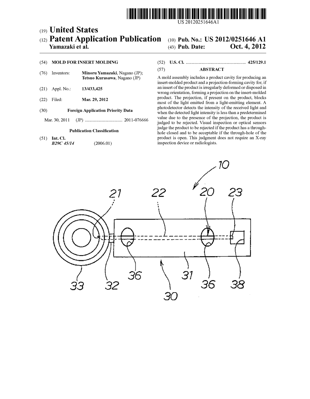 MOLD FOR INSERT MOLDING - diagram, schematic, and image 01