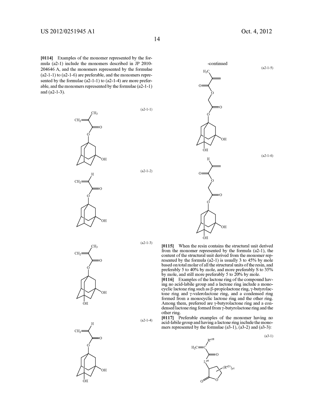 PHOTORESIST COMPOSITION - diagram, schematic, and image 15