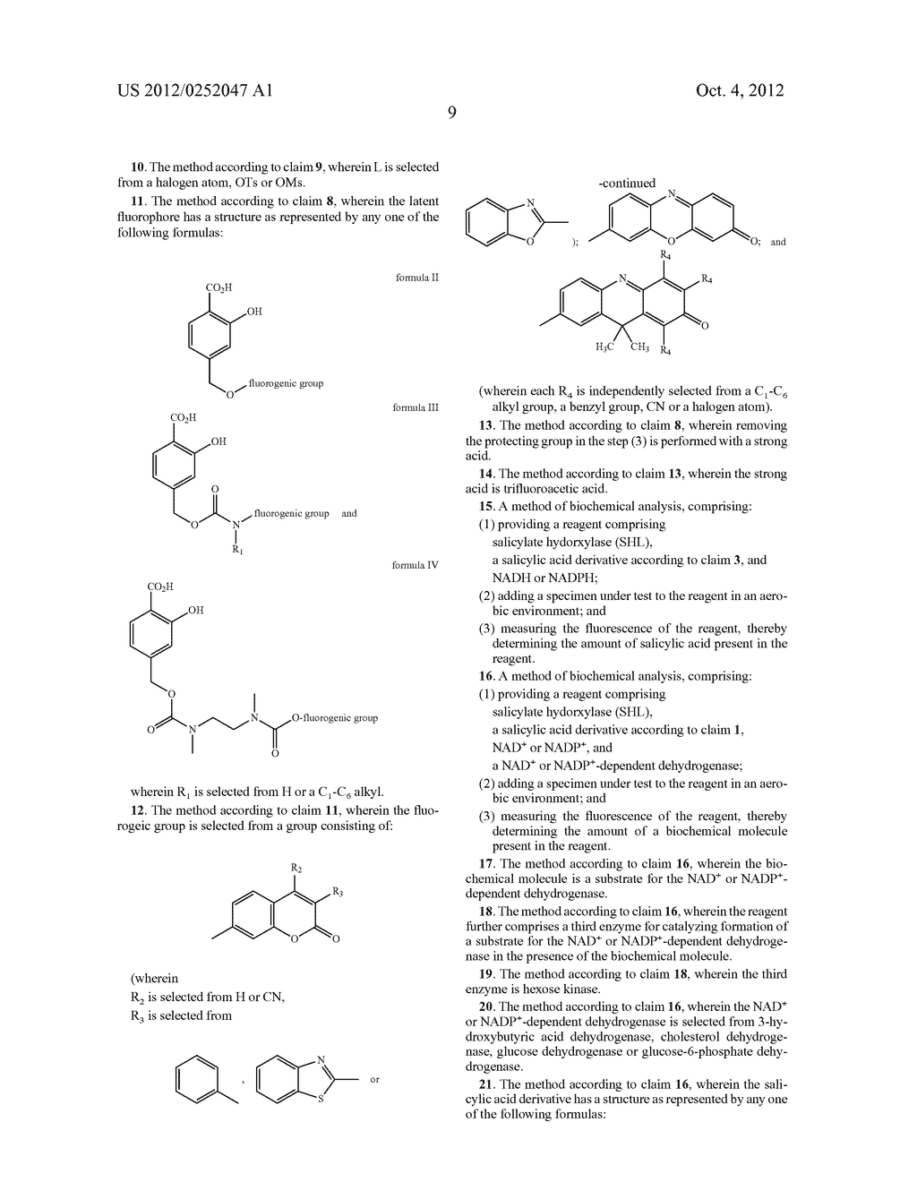 SALICYLIC ACID DERIVATIVES WITH FLUOROPHORES AND METHOD OF MAKING AND     USING THE SAME - diagram, schematic, and image 13