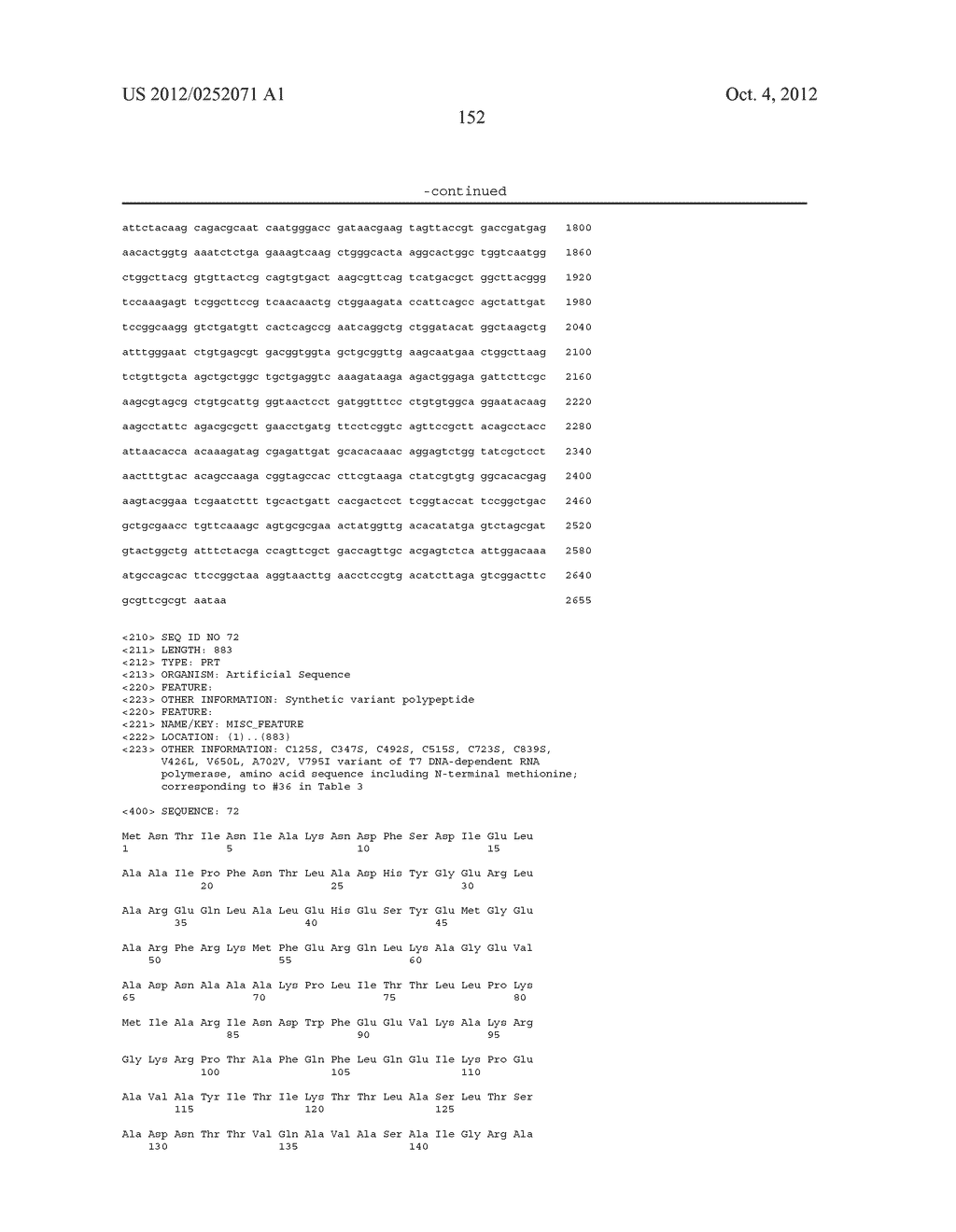 T7 RNA POLYMERASE VARIANTS WITH CYSTEINE-SERINE SUBSTITUTIONS - diagram, schematic, and image 156