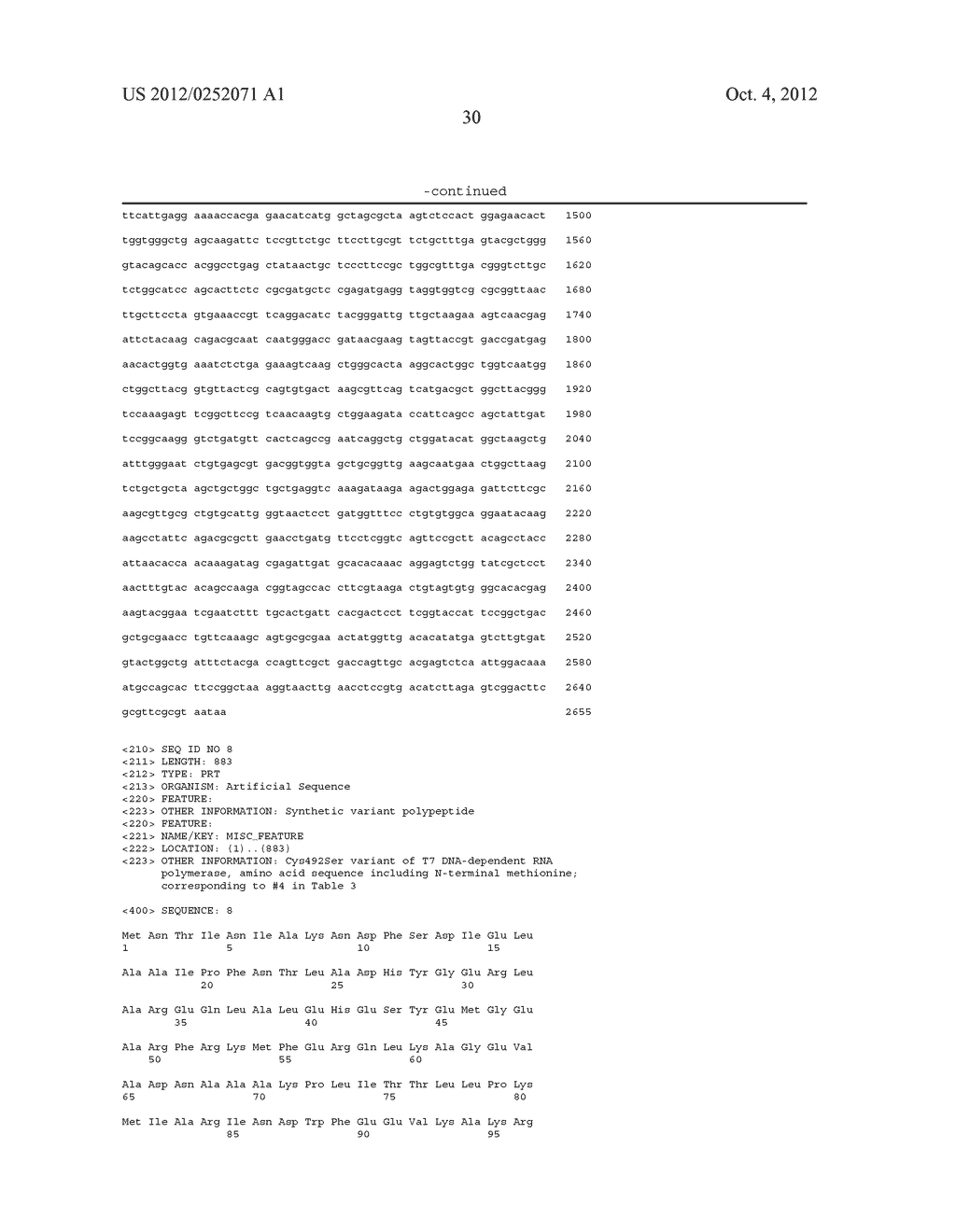 T7 RNA POLYMERASE VARIANTS WITH CYSTEINE-SERINE SUBSTITUTIONS - diagram, schematic, and image 34