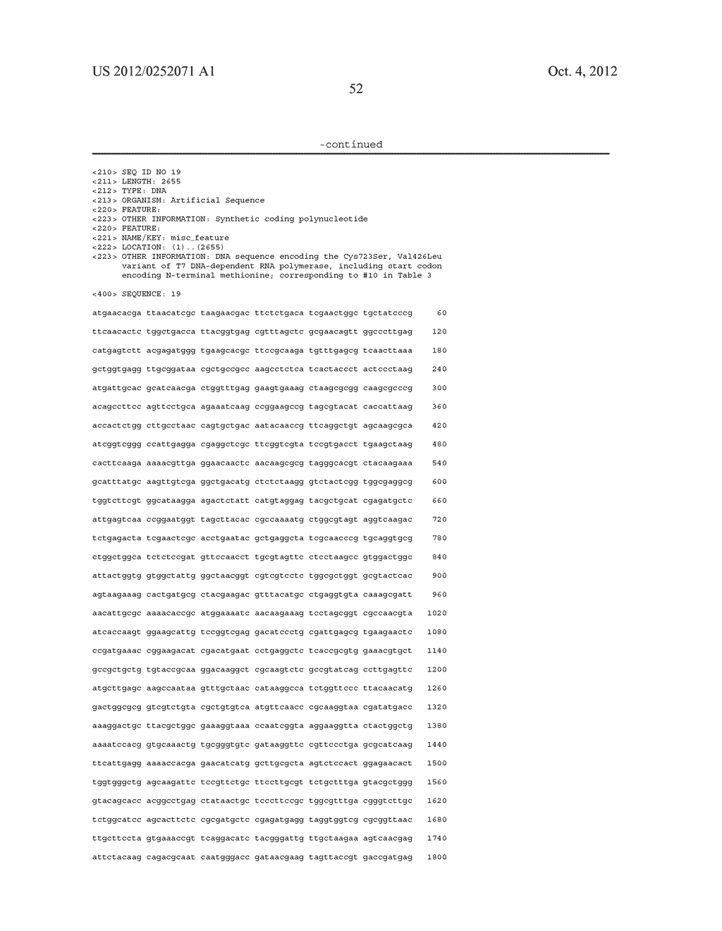 T7 RNA POLYMERASE VARIANTS WITH CYSTEINE-SERINE SUBSTITUTIONS - diagram, schematic, and image 56