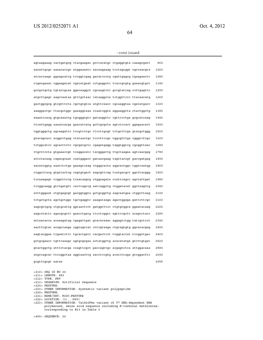 T7 RNA POLYMERASE VARIANTS WITH CYSTEINE-SERINE SUBSTITUTIONS - diagram, schematic, and image 68