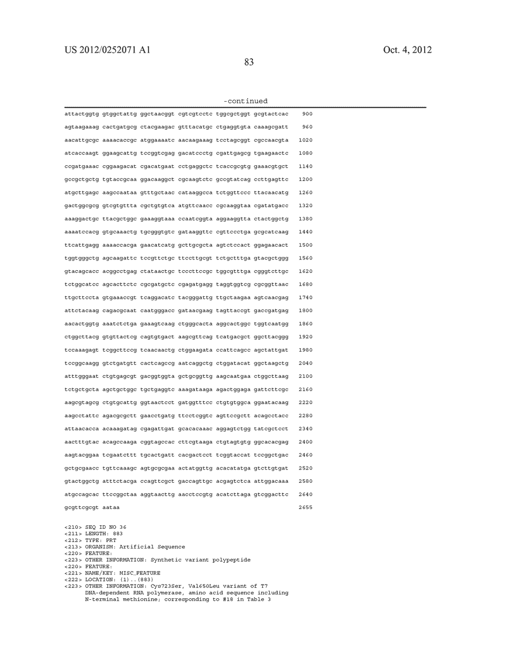 T7 RNA POLYMERASE VARIANTS WITH CYSTEINE-SERINE SUBSTITUTIONS - diagram, schematic, and image 87