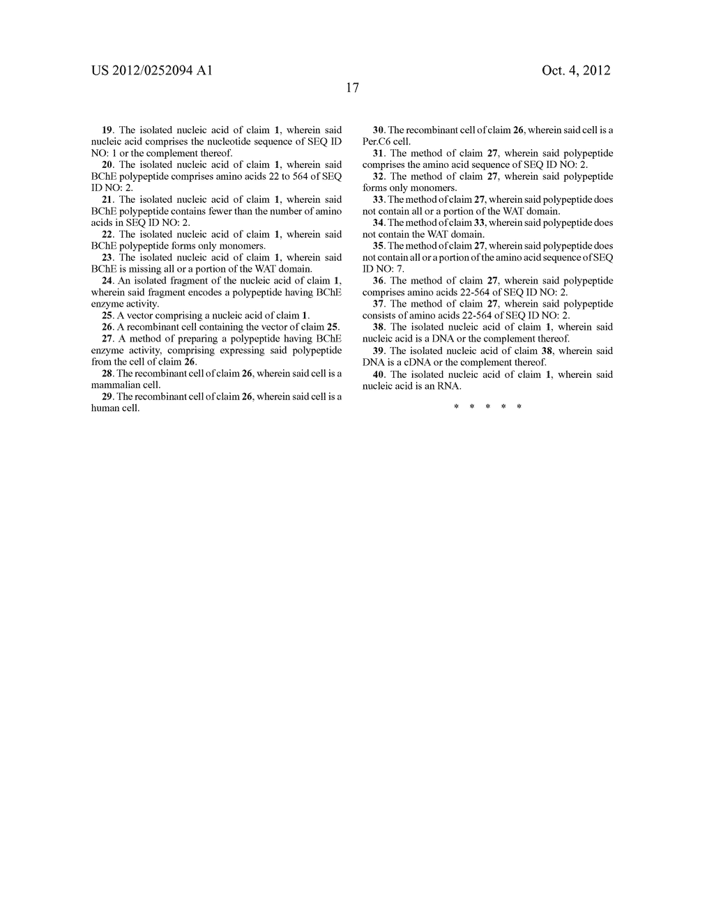 Recombinant Butyrylcholinesterases and Truncates Thereof - diagram, schematic, and image 28