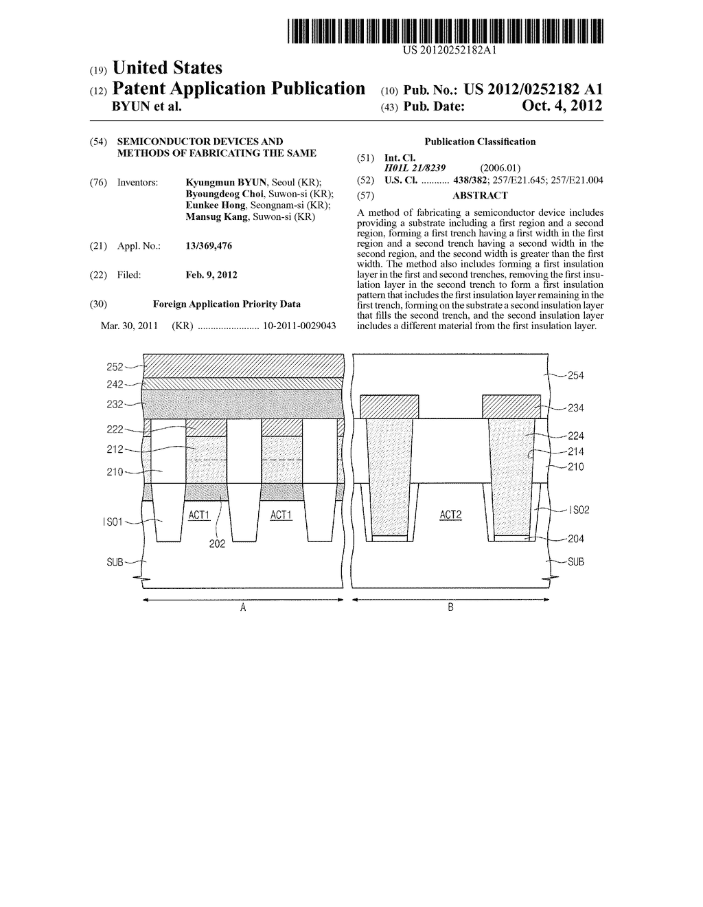 SEMICONDUCTOR DEVICES AND METHODS OF FABRICATING THE SAME - diagram, schematic, and image 01