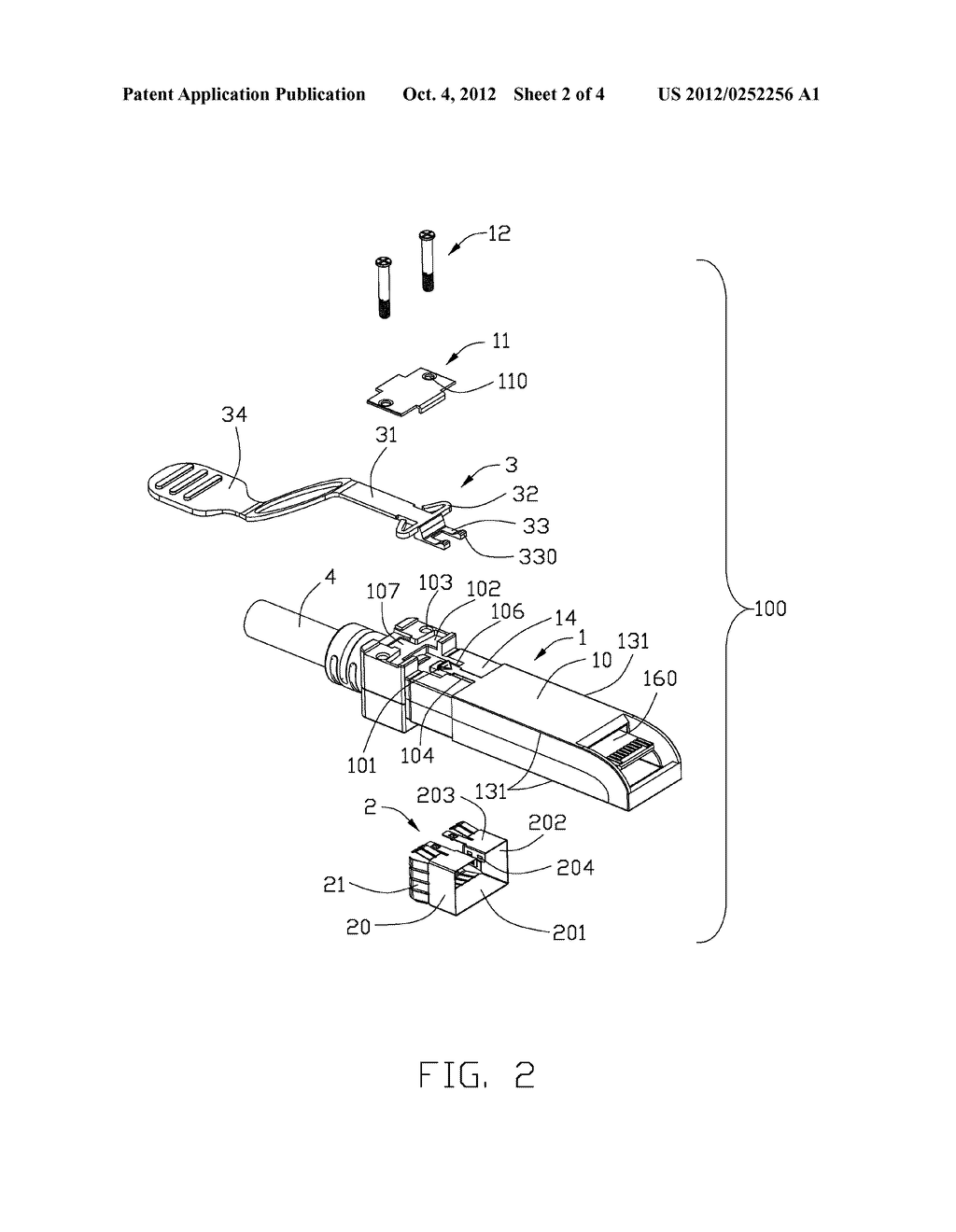 TRANSCEIVER CONNECTOR HAVING IMPROVED COLLAR CLIP - diagram, schematic, and image 03