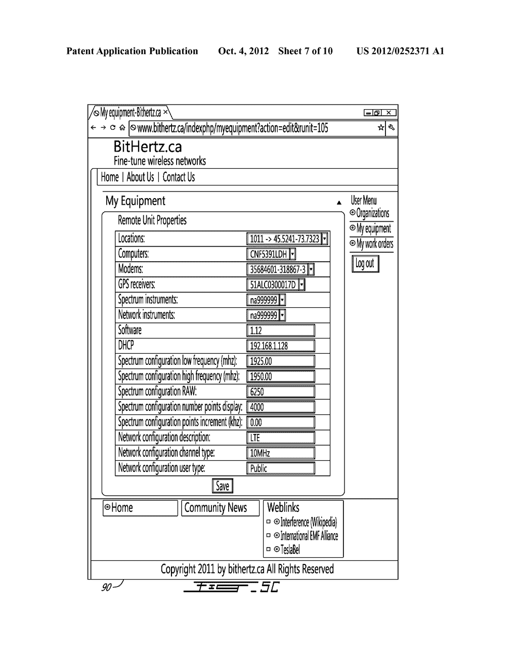 METHOD, SYSTEM AND APPARATUS FOR REMOTE INTERFERENCE MONITORING AND     ANALYSIS - diagram, schematic, and image 08