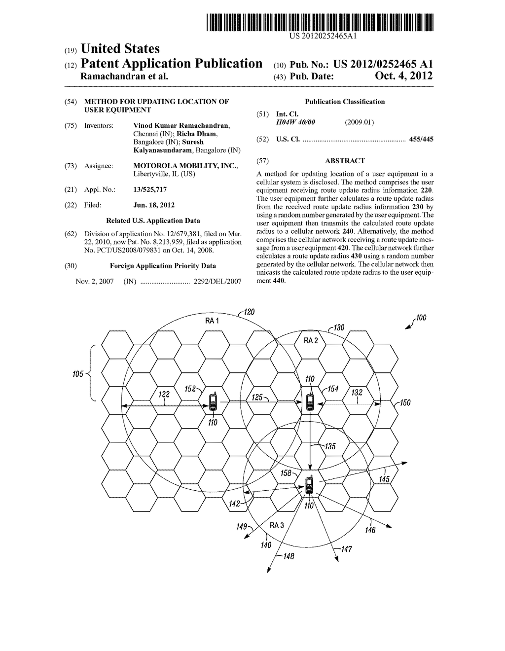 METHOD FOR UPDATING LOCATION OF USER EQUIPMENT - diagram, schematic, and image 01