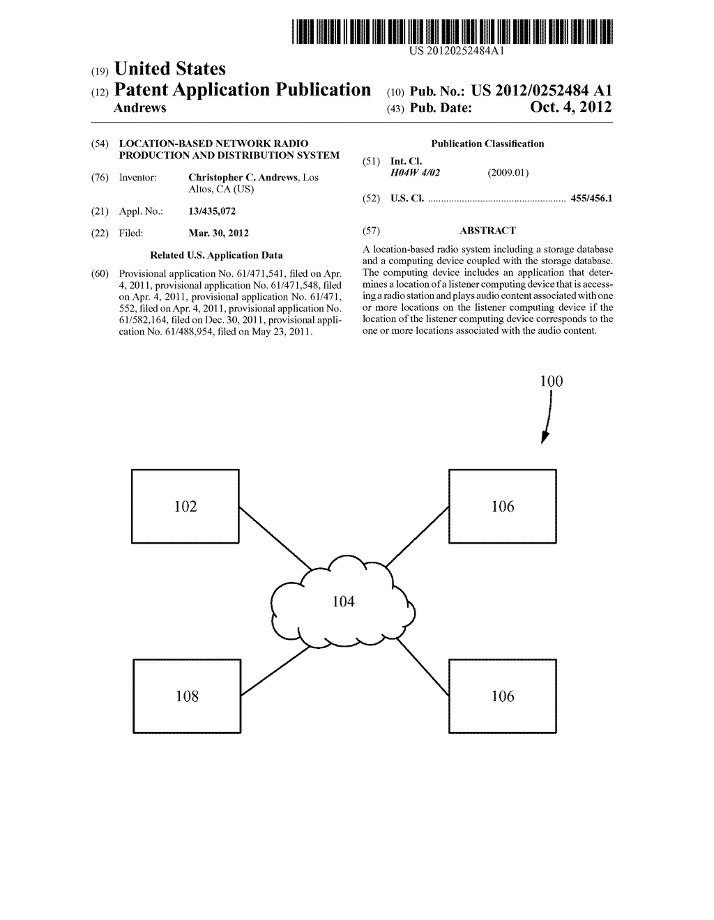 LOCATION-BASED NETWORK RADIO PRODUCTION AND DISTRIBUTION SYSTEM - diagram, schematic, and image 01