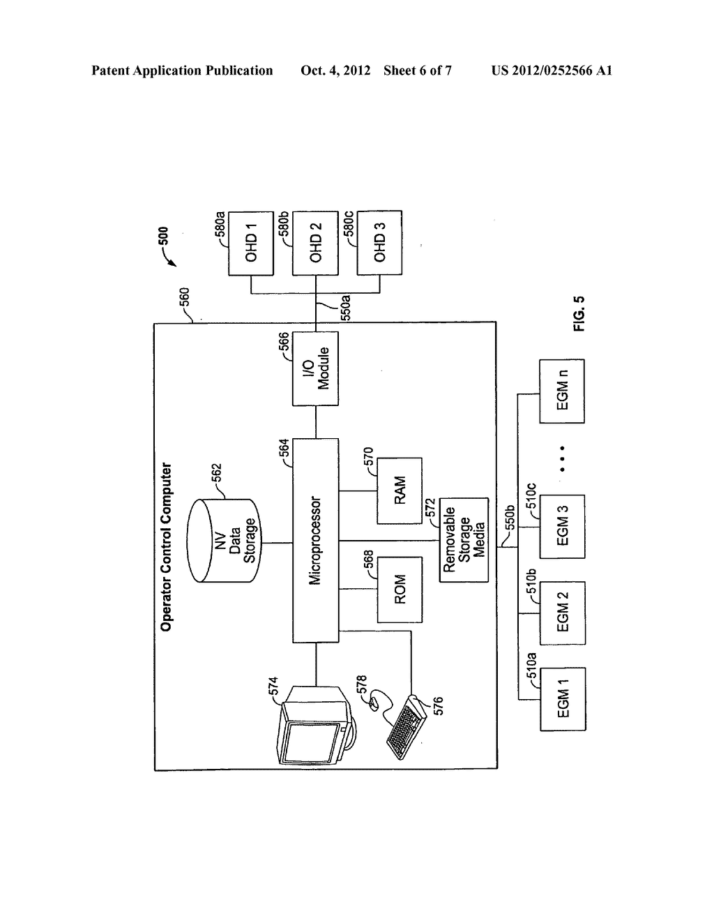 Gaming System Having Controllable Dynamic Signage - diagram, schematic, and image 07