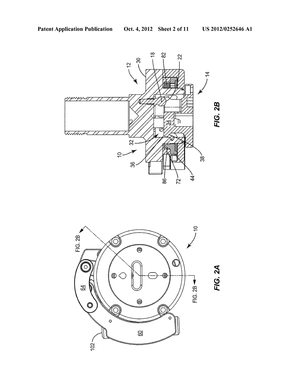 Rotating Coupling for Robotic Tool Changer with One-Way Clutch and     Dual-Button Handle Mechanism - diagram, schematic, and image 03