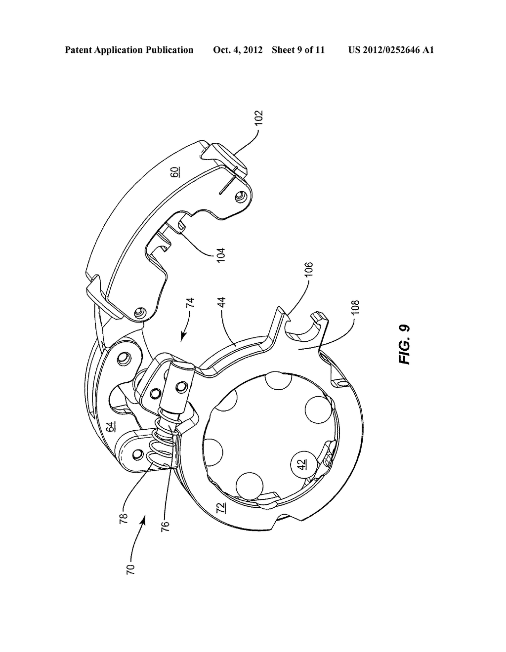Rotating Coupling for Robotic Tool Changer with One-Way Clutch and     Dual-Button Handle Mechanism - diagram, schematic, and image 10