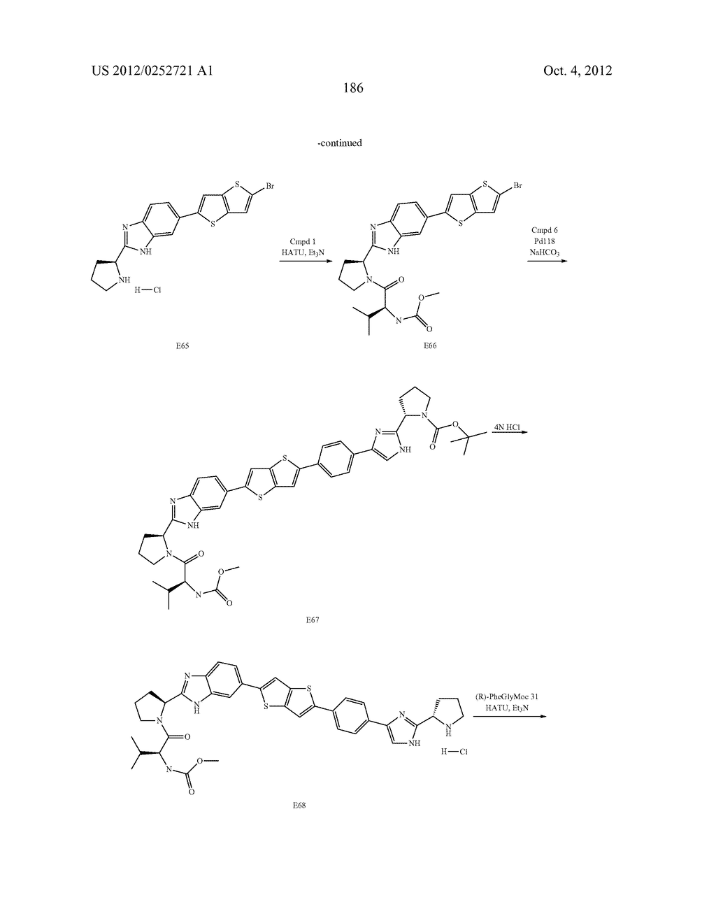 METHODS FOR TREATING DRUG-RESISTANT HEPATITIS C VIRUS INFECTION WITH A     5,5-FUSED ARYLENE OR HETEROARYLENE HEPATITIS C VIRUS INHIBITOR - diagram, schematic, and image 187