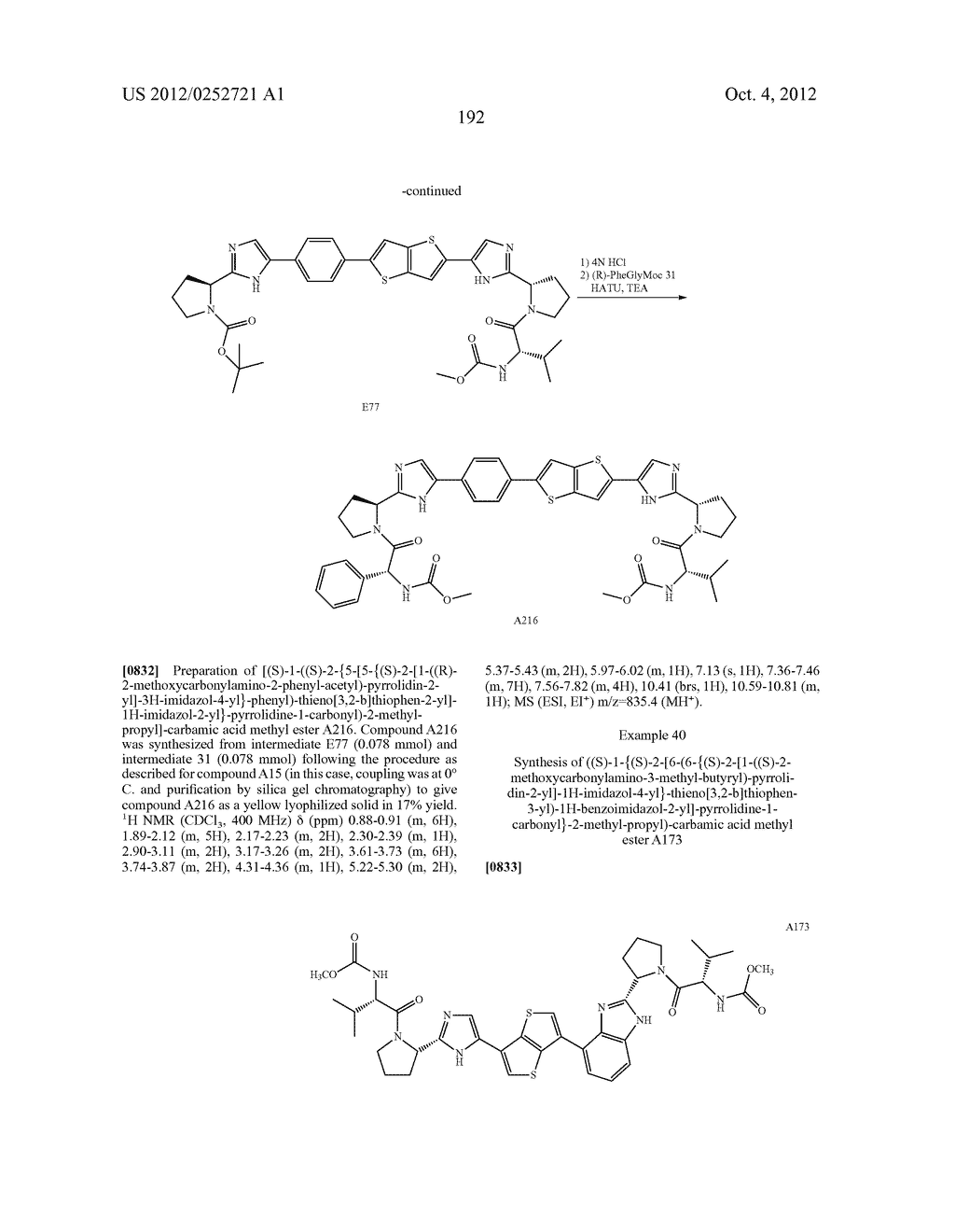 METHODS FOR TREATING DRUG-RESISTANT HEPATITIS C VIRUS INFECTION WITH A     5,5-FUSED ARYLENE OR HETEROARYLENE HEPATITIS C VIRUS INHIBITOR - diagram, schematic, and image 193