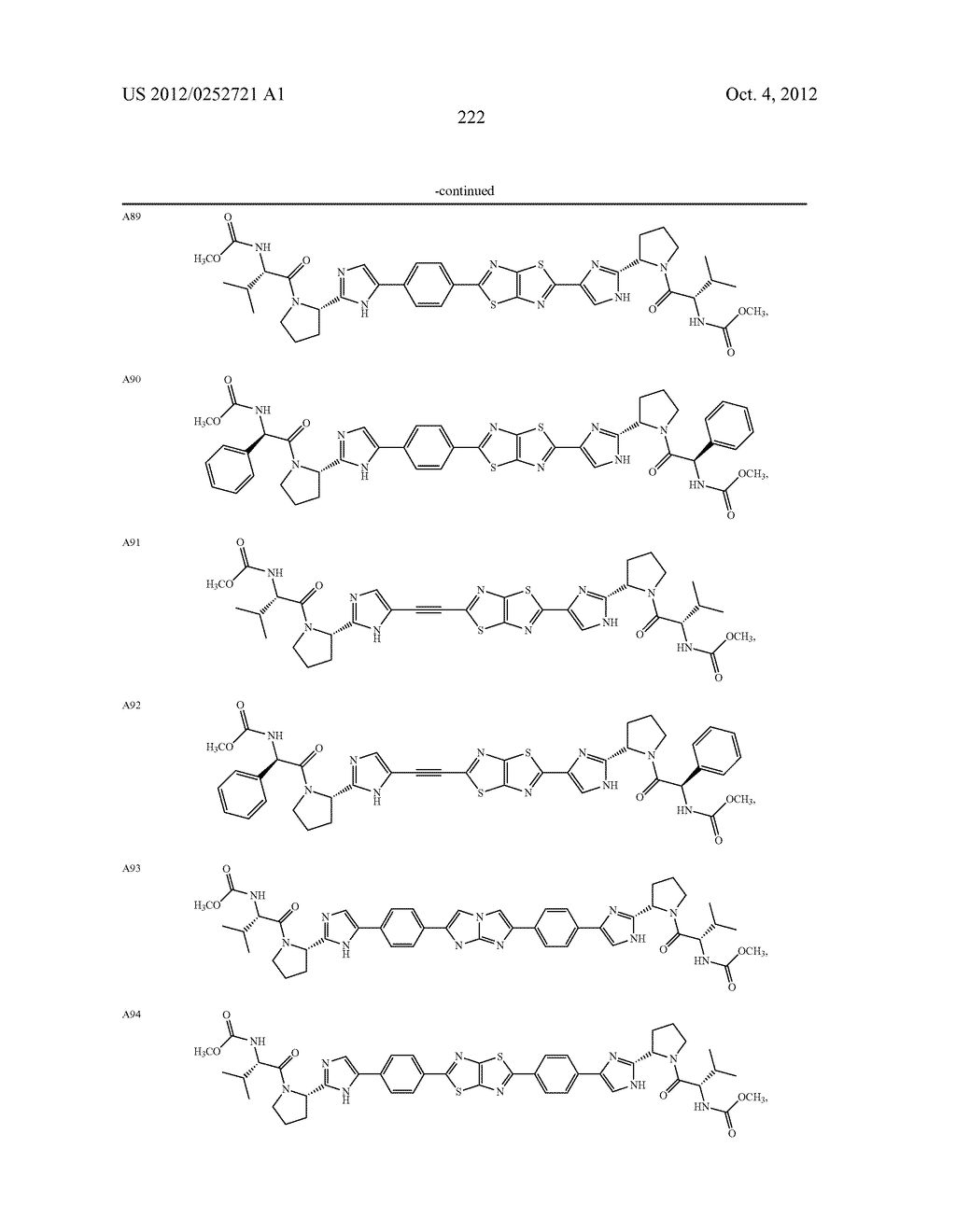 METHODS FOR TREATING DRUG-RESISTANT HEPATITIS C VIRUS INFECTION WITH A     5,5-FUSED ARYLENE OR HETEROARYLENE HEPATITIS C VIRUS INHIBITOR - diagram, schematic, and image 223