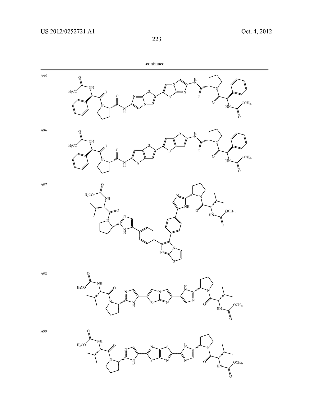 METHODS FOR TREATING DRUG-RESISTANT HEPATITIS C VIRUS INFECTION WITH A     5,5-FUSED ARYLENE OR HETEROARYLENE HEPATITIS C VIRUS INHIBITOR - diagram, schematic, and image 224