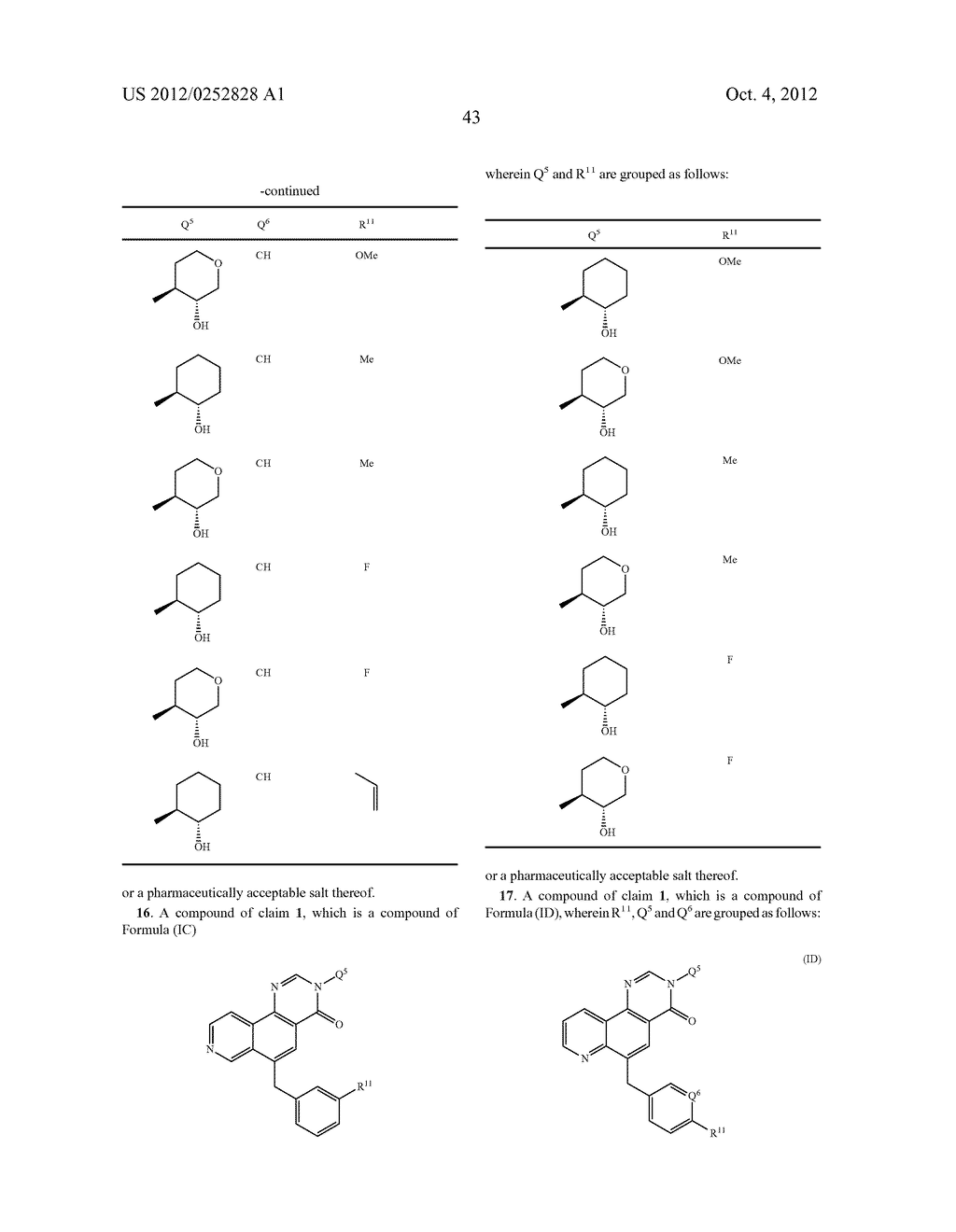 PYRIDOQUINAZOLINONE M1 RECEPTOR POSITIVE ALLOSTERIC MODULATORS - diagram, schematic, and image 44