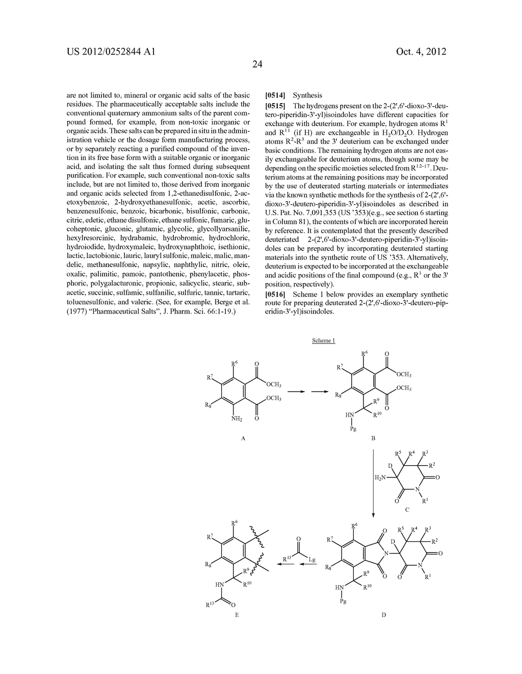 2,6-DIOXO-3-DEUTERO-PIPERDIN-3-YL-ISOINDOLINE COMPOUNDS - diagram, schematic, and image 25